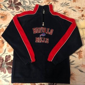 Navy & Red NFL Buffalo Bills 1/4 zip fleece